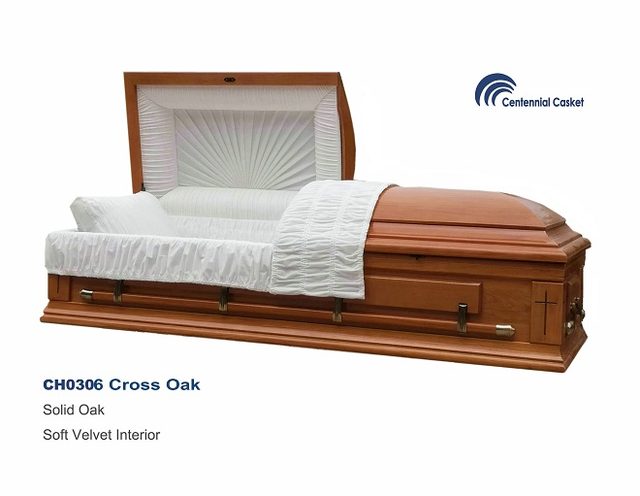 Cross Oak casket
