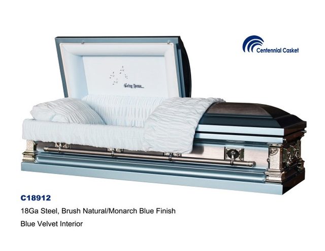 Monarch Blue casket