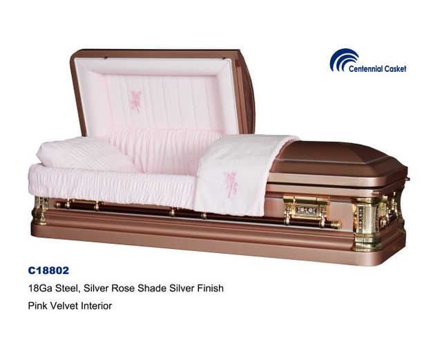 Silver Rose casket