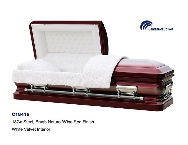 Wine Red casket
