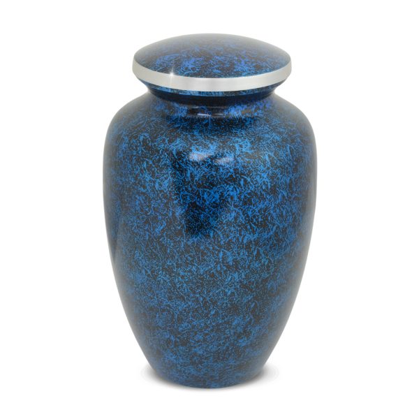 Cerulean Marble aluminum urn