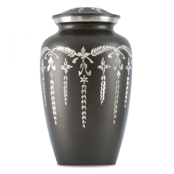 Charcoal Diamond diamond-cut aluminum urn