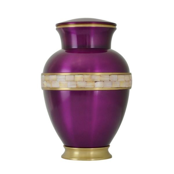 Purple Mother brass urn
